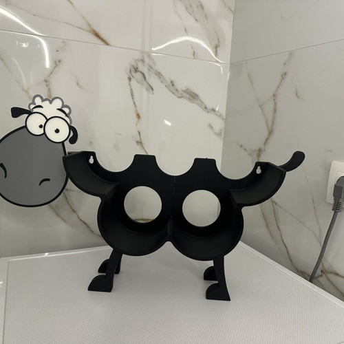 Sheep-shaped toilet paper holder for 6 rolls