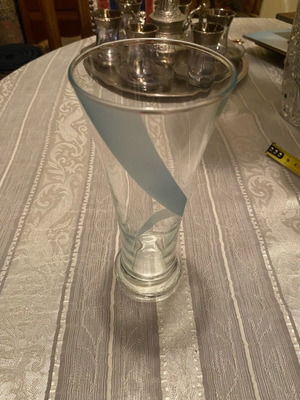Water/soft drink glass used with blue line 250ml