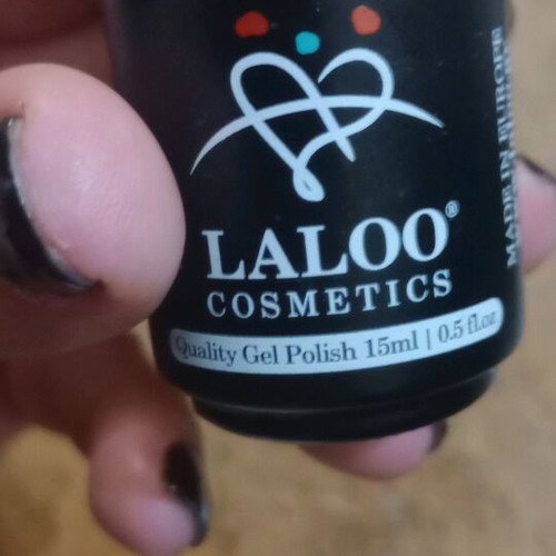 Lalloo semi-permanent nail polish used, 15ml pink glitter