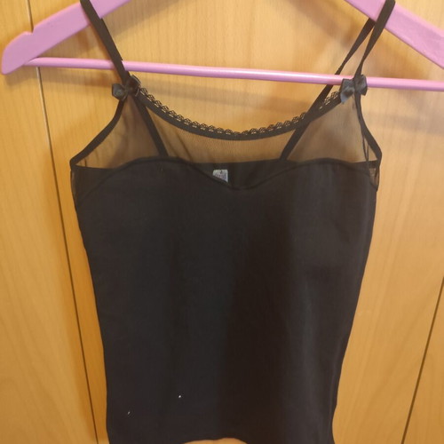 Set of two black tops new, one with lace and one sheer