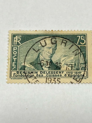 Benjamin Delessert France Stamp 1935 like new