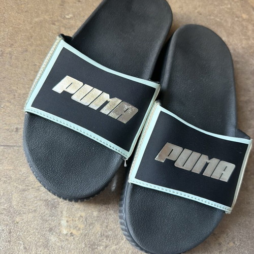 Puma slippers size 38 like new, black