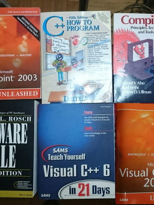 Computer books like new, set of 6 volumes