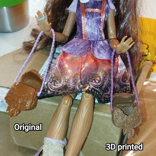Ever After High Handbag for Cedar Wood doll like new, 3D printed