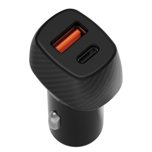 High-Speed Car Charger 48W Black with 2 USB Ports and Type C