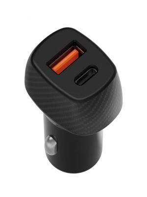 High-Speed Car Charger 48W Black with 2 USB Ports and Type C