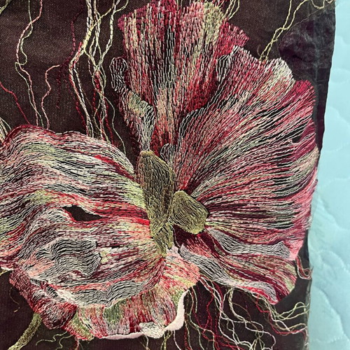 Charly Strapless Dress like new, size 46, floral embroidery
