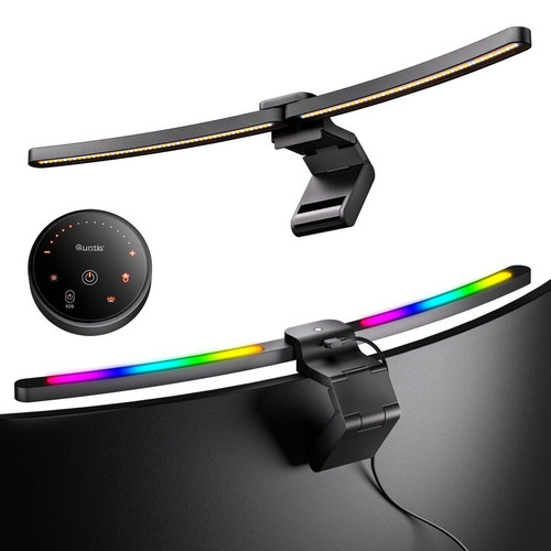 Quntis 66cm LED Monitor Lamp with RGB Lighting and Remote, Pack of 2
