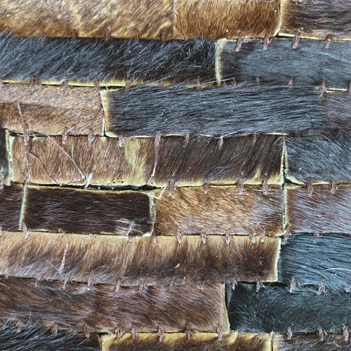 Patchwork Cowhide Rug used, large 280x190cm, Guy Laroche
