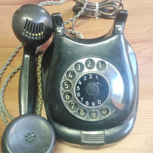 Antique telephone used bakelite 50-60s