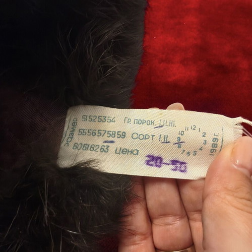 Authentic Soviet Ushanka fur hat vintage 1989, like new, women's size
