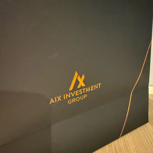 AIX investment group paper bag new