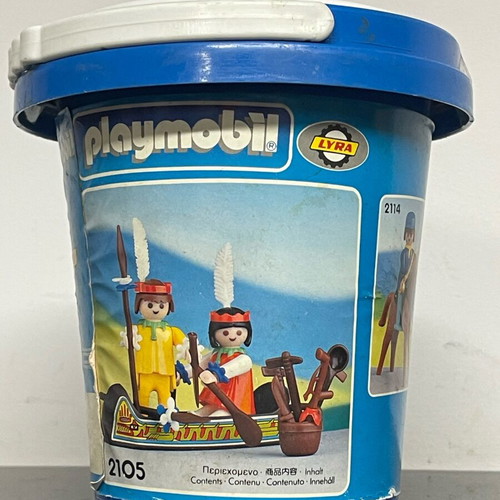 Playmobil Lyra 2105 Indian Couple With Canoe new in sealed bucket