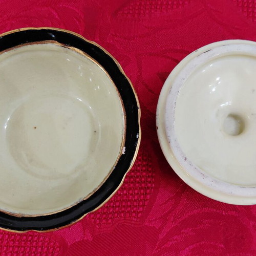Vintage small Satsuma-style fondue pot