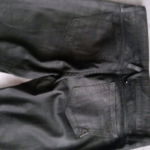Cycle black denim pants with blue details like new, size M