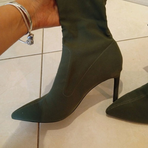 Bershka khaki sock boots size 38 new