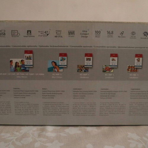 Canon SELPHY CP800 photo printer used, black