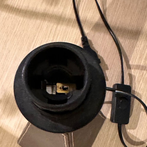 Leather base for table lamp like new