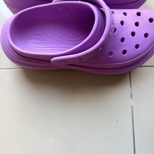 Crocs slippers like new, size 38-39, purple