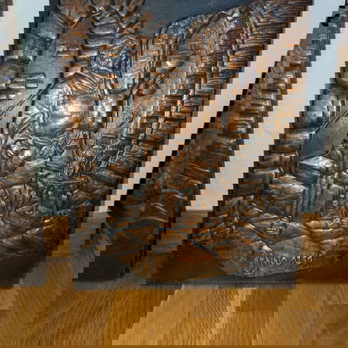 Медна картина употребявана, сцена от средновековието