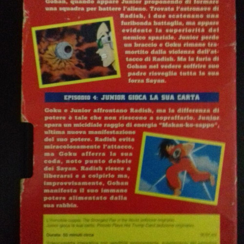2 DragonballZ VHS episodes 3-4-7-8 Italian version without subtitles