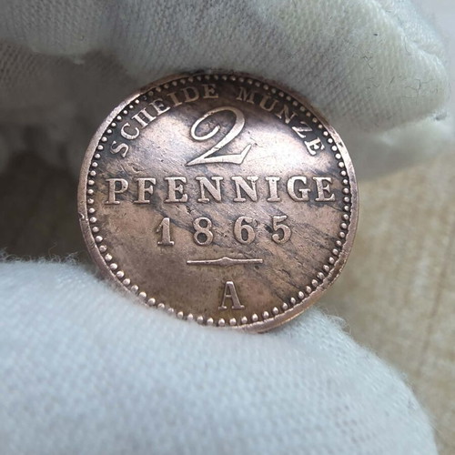 2 Pfenning 1865 Saxony-Weimar-Eisenach coin like new