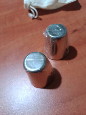 Stainless steel shot glasses new, set of 2