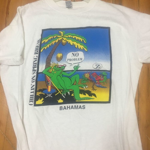 80's t-shirt used, well preserved, white, size L