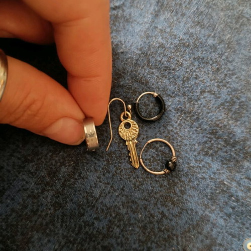 Single earrings used, all together