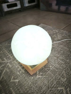 Table lamp used with wooden base and 3 lighting shades
