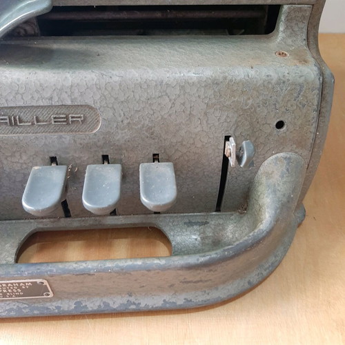 Perkins Brailler typewriter used for braille embossed characters
