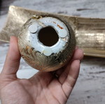 Gold platter and candlestick set used
