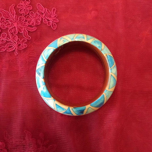 Vintage handmade bracelet with turquoise mosaic like new