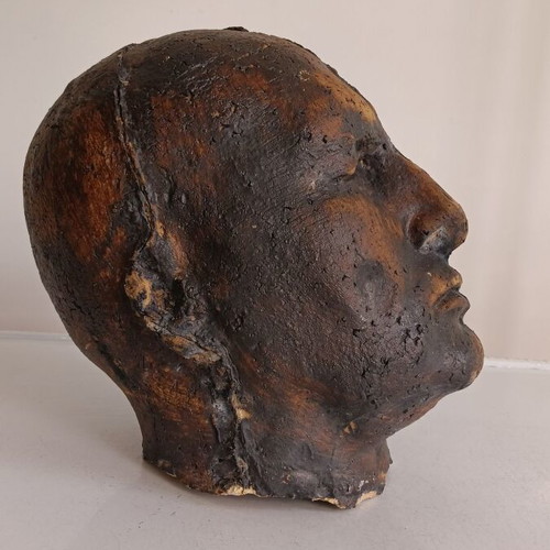 Antique Plaster Death Mask of Emperor Napoleon Bonaparte 19th Century like new