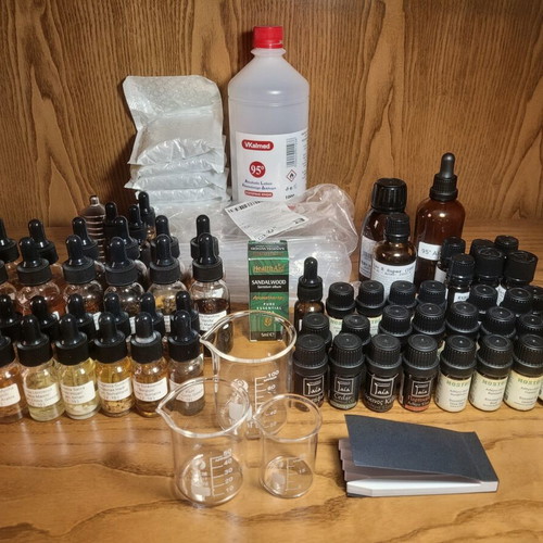 Complete Perfumery Kit with Essential Oils and Equipment, new