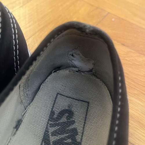 Vans black sports shoes, size 38