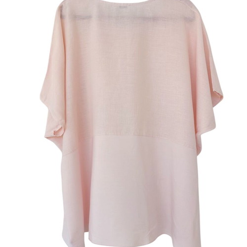 Plus Size Salmon Tunic Linen and Viscose up to 6XL