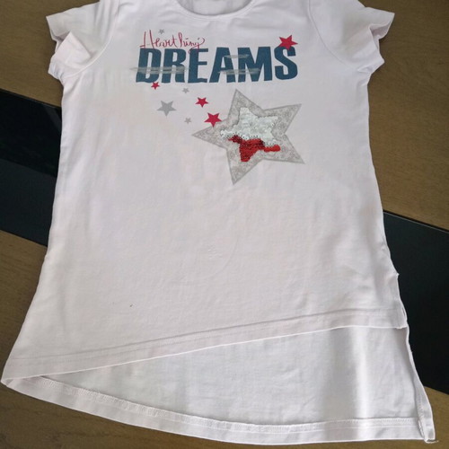 Set of 6 used 3 leggings and 3 short-sleeve tops for 8-year-old girl