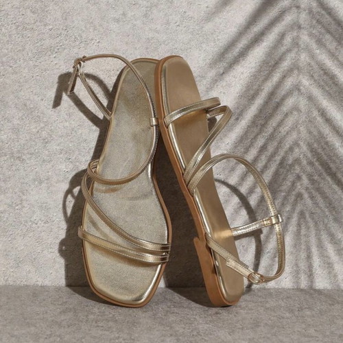 Summer sandals new, size 37, gold