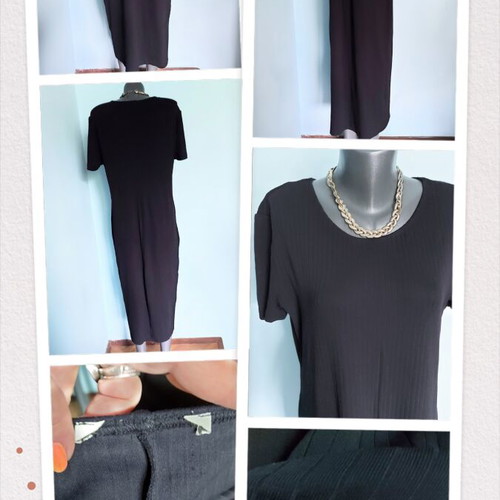 Marks & Spencer black dress ribbed lycra, XL to 3XL, like new