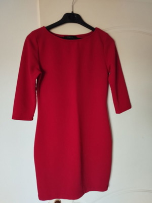 Elastic mini dress deep red like new size M