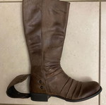 DELTA vintage-style genuine leather women's boots, brown, size 36