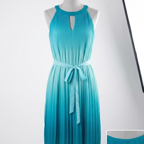 Orsay Ombre Pleated Dress size 38 EUR like new, turquoise blue