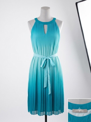 Orsay Ombre Pleated Dress size 38 EUR like new, turquoise blue