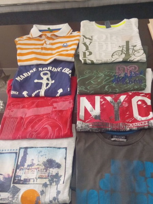 Set of 8 boys' cotton t-shirts like new for ages 7-9