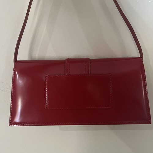 Jacquemus The Long Bambino Handbag new, red with silver hardware
