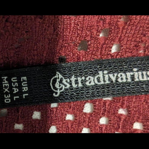 Stradivarius lace blouse like new, red