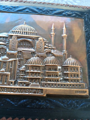 Photo Album from Constantinople with Embossed Copper Cover, New