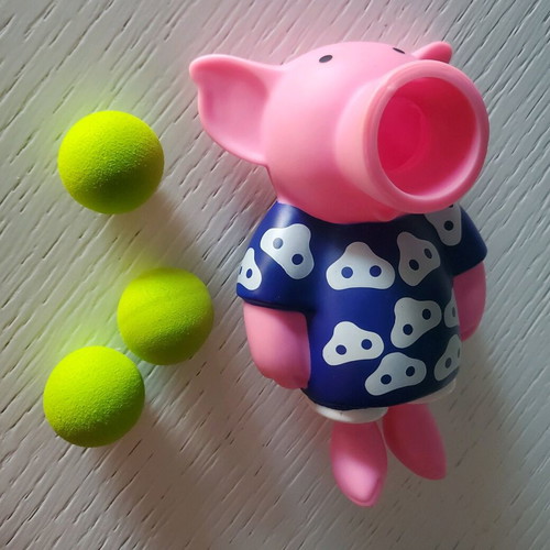 Pig Toy That Shoots Balls like new