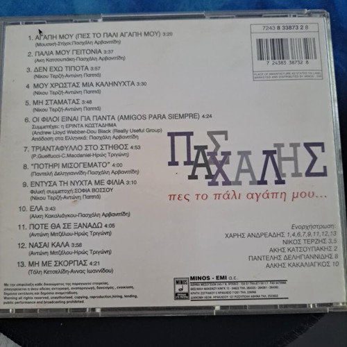 Paschalis Arvanitidis Pes To Pali Agapi Mou CD like new, pop